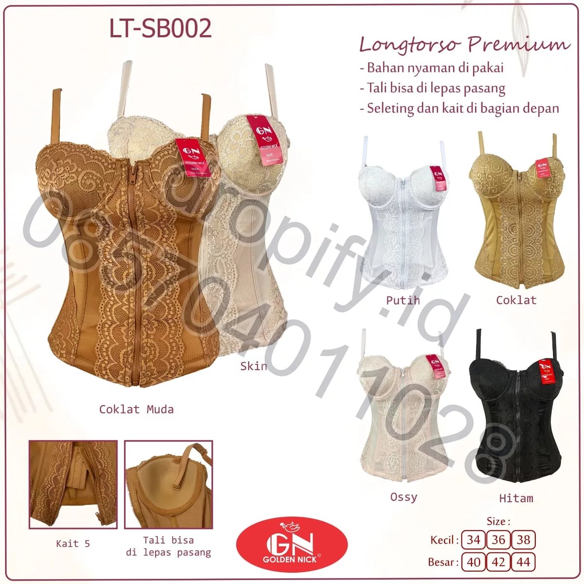 Contoh Longtorso/Camisol yang tersedia di Dropify
